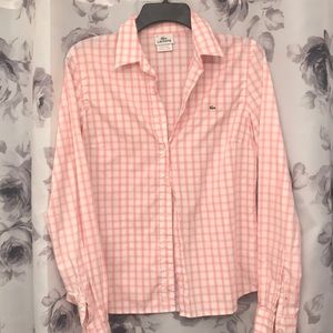 Pink gingham button down